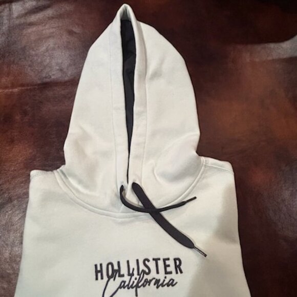 NWOT Hollister California Embroidered Turquoise Light Green Hoodie Pullover - Picture 7 of 10